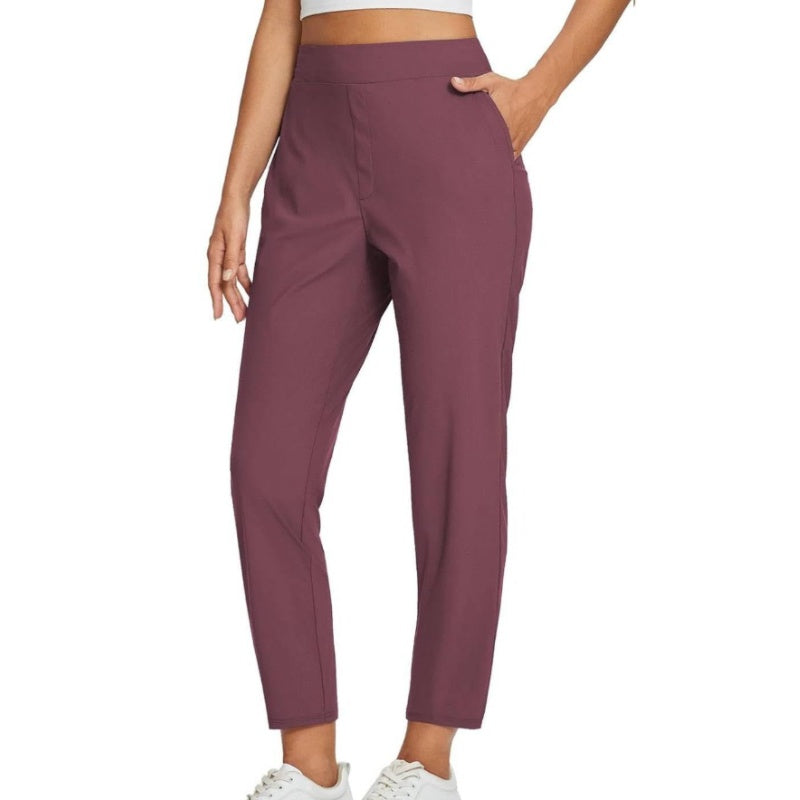 ⏰Limited Time Sale-49% OFF🔥Hochtaillierte elastische Damenhose mit Reißverschlusstaschen