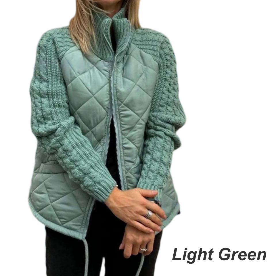 CozyCharm Damen Patchwork Steppjacke | 50% Rabatt