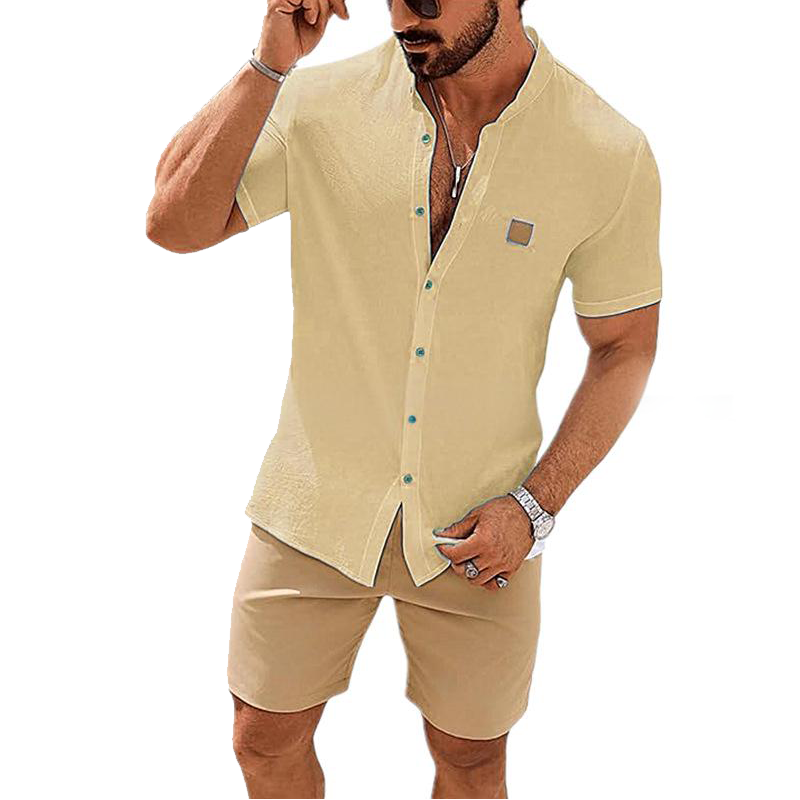 👔 LIMITIERTES ANGEBOT: 49% RABATT! ☀️ Stehkragen-Kurzarmhemd für Herren – Atmungsaktiv, Lockere Passform & Vielseitig ✨