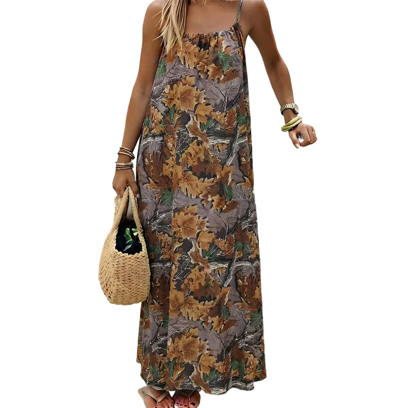 Gluschwein - Women's Summer Backless Spaghetti Strap Maxi Dress