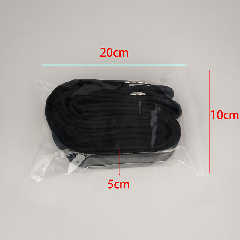 Ergonomisches Trizeps Trainingsband mit Stahl-D-Ring 🖤 Rutschfeste Schlaufen, universell passend für Kabelzug & Heimfitness, robustes Nylon Fitness Zubehör für Arme, Rücken & Schultern