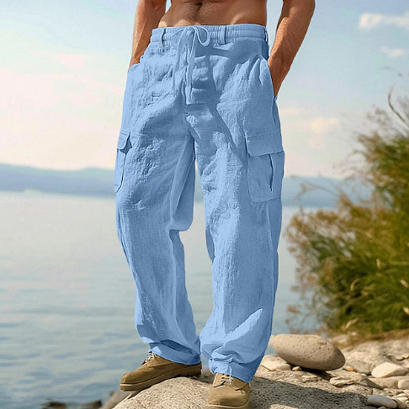 🔥Solange der Vorrat reicht 40 % Rabatt!🎉Lässiger Komfort: Cargo-Hose aus Baumwolle & Leinen 🌿✨