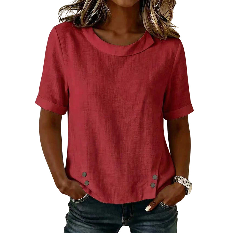 Women's Casual Asymmetrical Collar Top