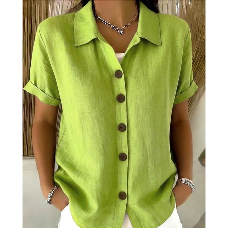 Gluschwein - Women's Summer Casual Cotton-Linen Shirt