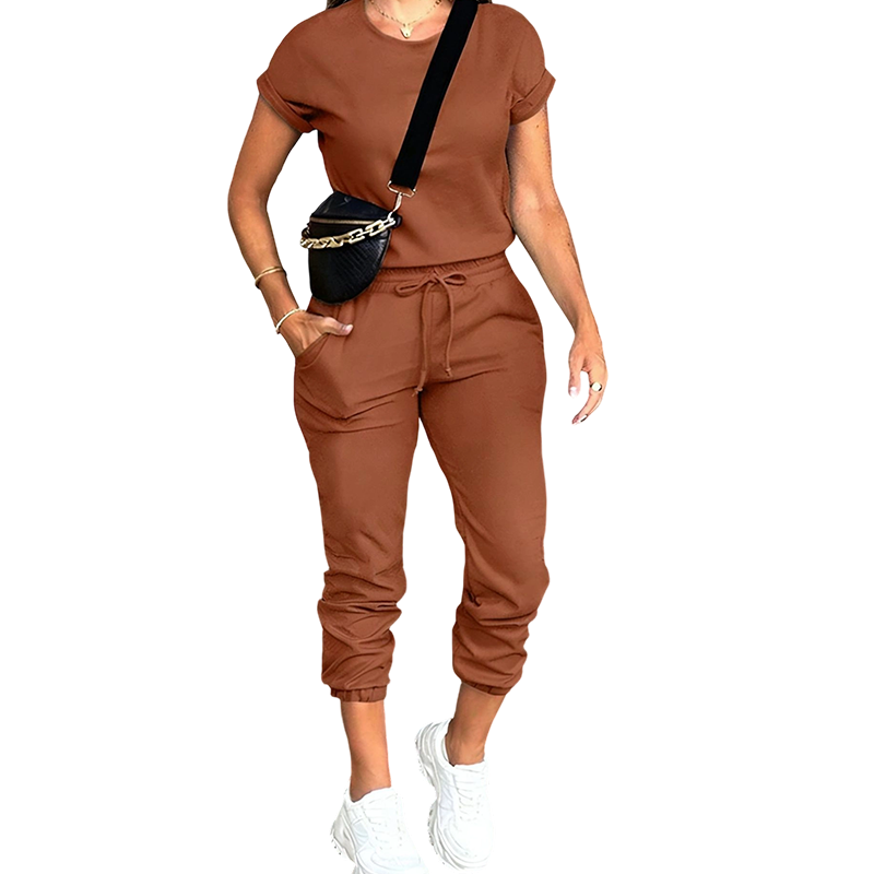 👕✨ Damen Trainingsanzug – Bequem, Taschen, Kordelzug, Lässig ✨