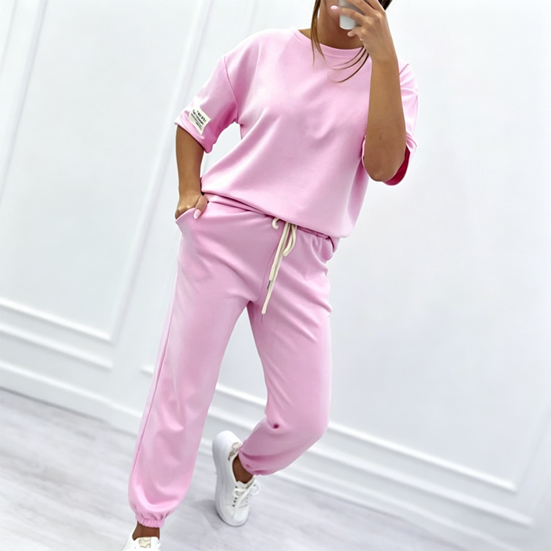 👚💥 NEUER HEISSER SALE! Lässiges Set aus kurzärmeligem Oberteil und Hose für Damen – Bequem, luftig & perfekt für Sommer, Freizeit & Urlaub ✨