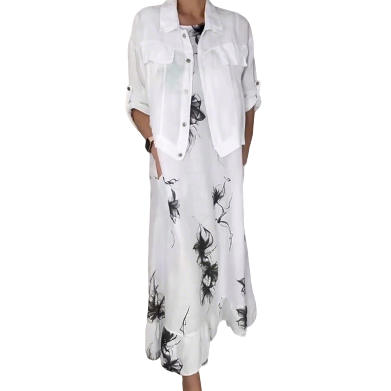 ✨ 68% SPAREN 👗 Elegantes Damen-Set (ärmelloses Kleid + Jacke) 🧥 stilvoll, bequem & vielseitig kombinierbar 💥