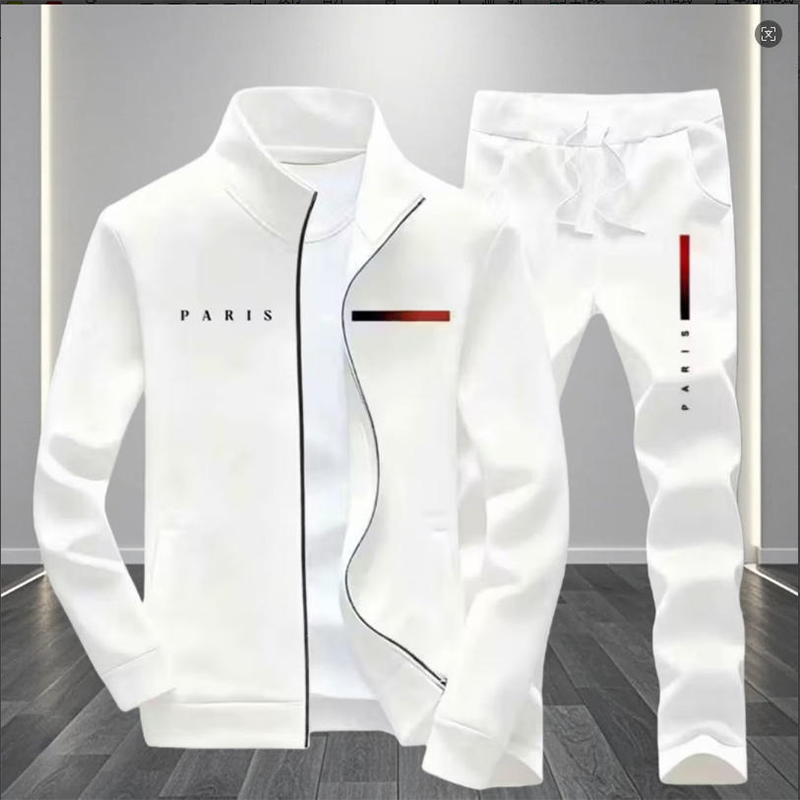 🧥 BEFRISTETES ANGEBOT – 50% RABATT+versandkostenfrei 🚚! ✨ Herren-Bedrucktes Zip-Jacken- und Hosen-Set – Komplett, weich, lässig 🎨