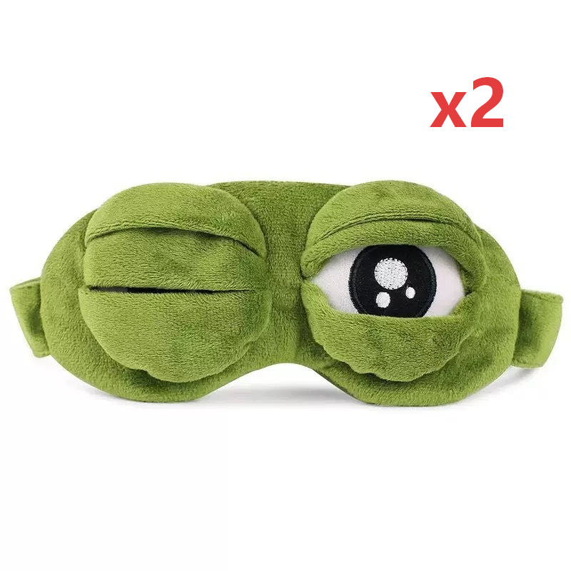 Gluschwein - 🐸 Lustige weiche Frosch-3D-Schlafmaske