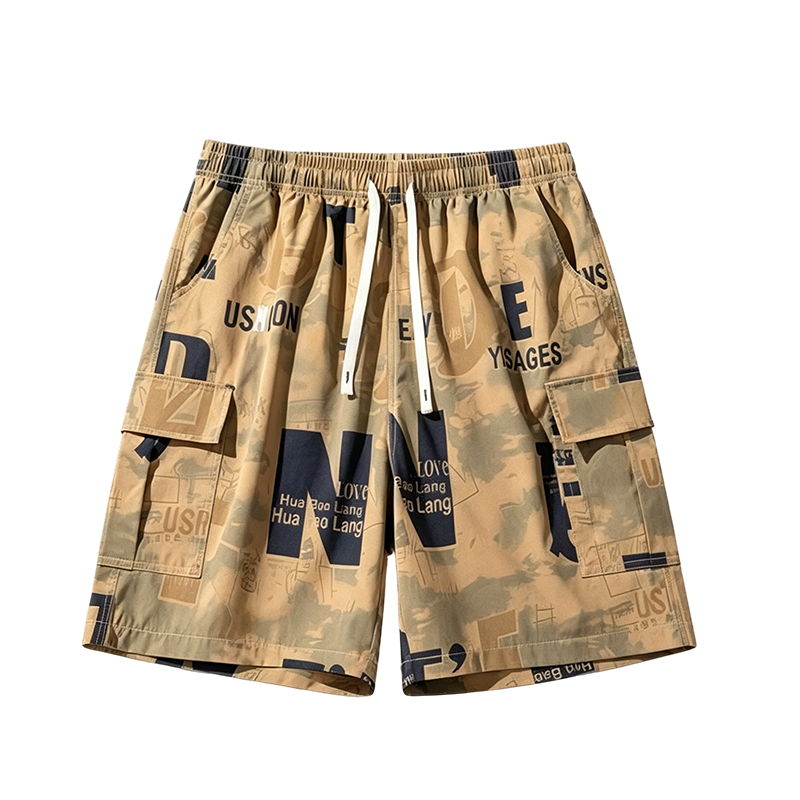 🔥🩳 50% RABATT! Men's Casual Graphic Print Drawstring Shorts – auffälliges Design, perfekte Passform. ✨💪