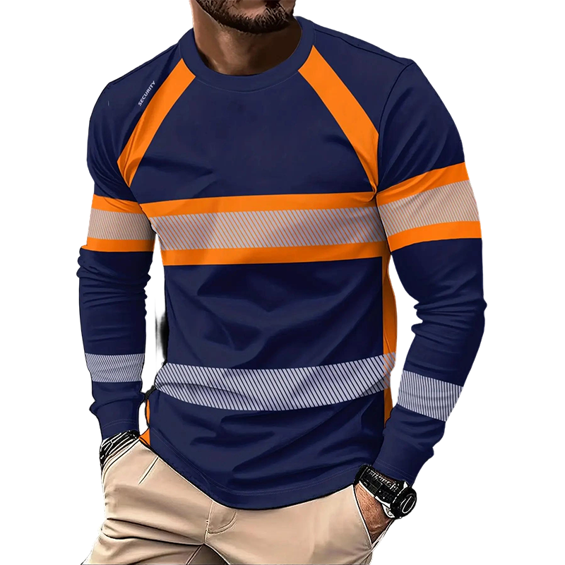 👔 Herren-Sport-Freizeit-Langarmshirt mit Kontraststreifen – atmungsaktiv, elastisch & vielseitig für Training, Alltag & Freizeit 🏃♂️🧥