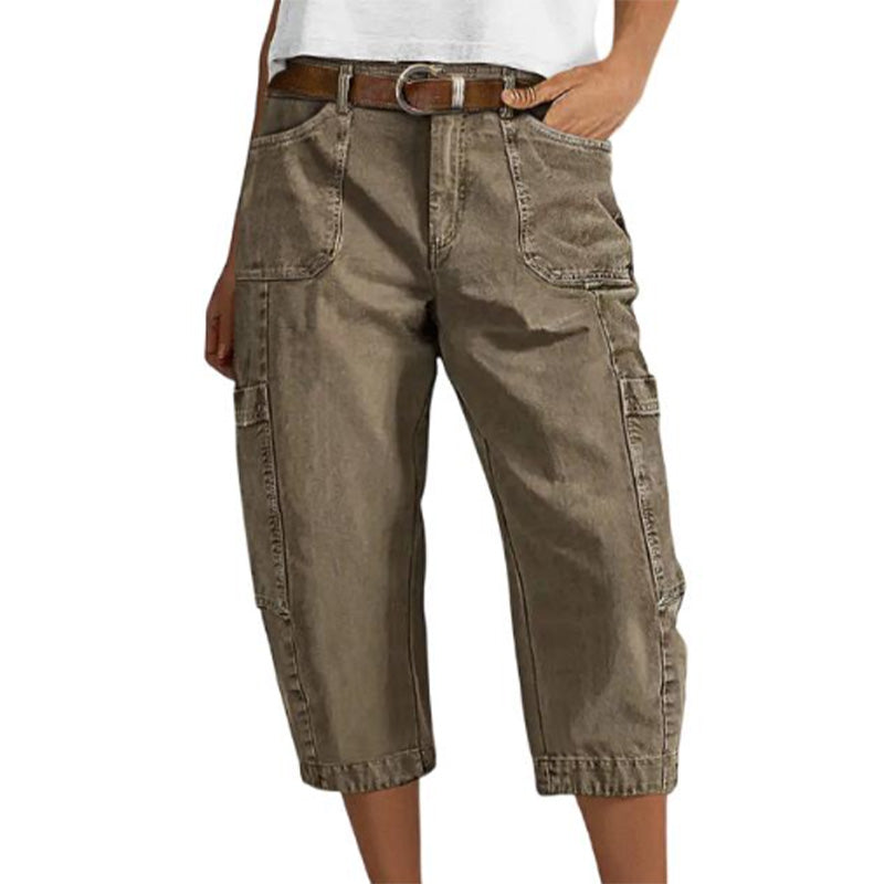 đLĂ€ssige Cargo-Caprihosen fĂŒr Damen â bequeme 3/4-Hosen mit vielen Taschen, perfekt fĂŒr Alltag, Reisen & Sommer âïž