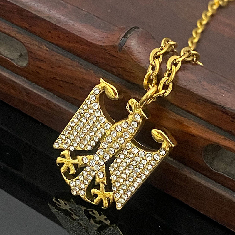 Gluschwein - 🦅🇩🇪 Halskette mit Bundesadler-Emblem – 60% RABATT! Trage deine Verbundenheit mit Stolz – edles Design, hochwertig verarbeitet. 🔥✨