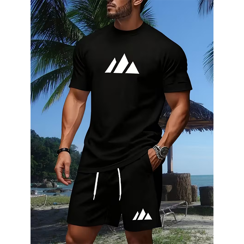 đđ„ SOLANGE DER VORRAT REICHT: 50% RABATT! Herren Kurzarm-T-Shirt & Shorts-Set mit Kordelzug â Bequem, lĂ€ssig & perfekt fĂŒr Sommer, Freizeit & Sport âïžâš