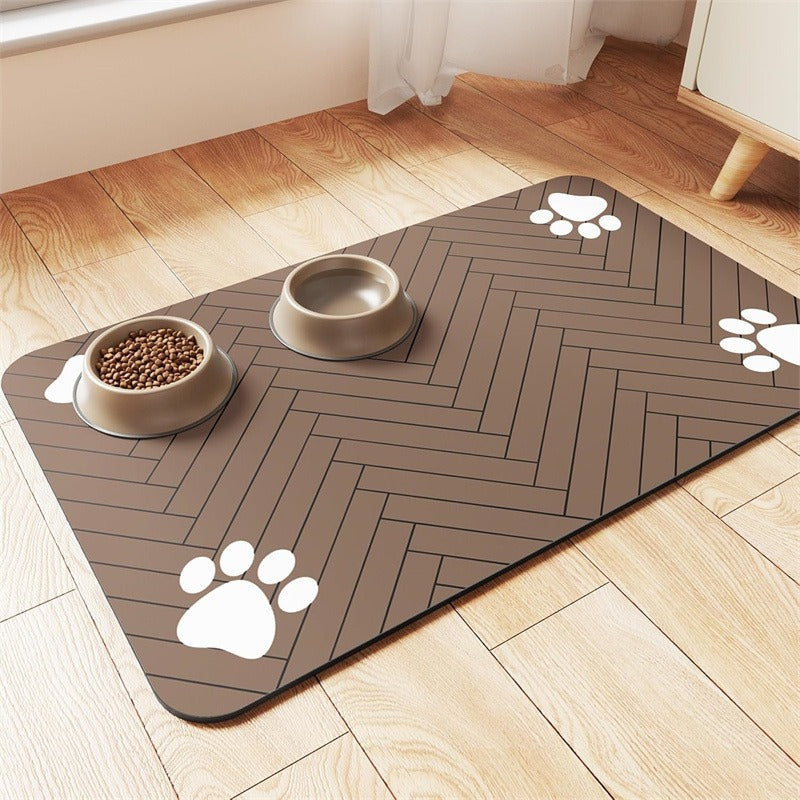 Gluschwein - 🐾 Diatomeenerde-Futterunterlage für Hunde & Katzen – schmutzabweisend, rutschfest & leicht zu reinigen, ideal für die tägliche Fütterung 🍽️