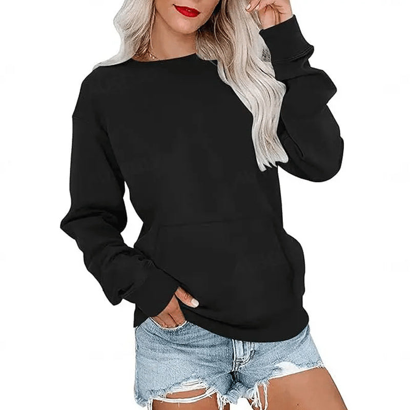 Damen Lässiges Oversized Rundhals-Sweatshirt