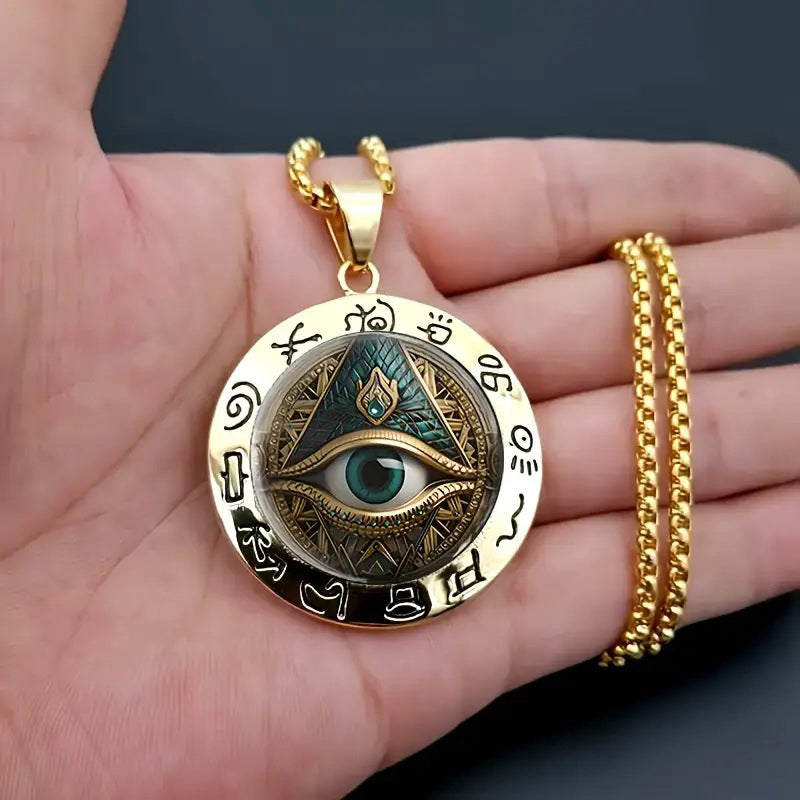 đ˘đ˘50 % RABATT !! â°đď¸ Vintage-Halskette mit Allsehendem-Auge-Anhänger â detailreiches Motiv, aus leichtem Zinklegierung und vielseitig kombinierbar â¨