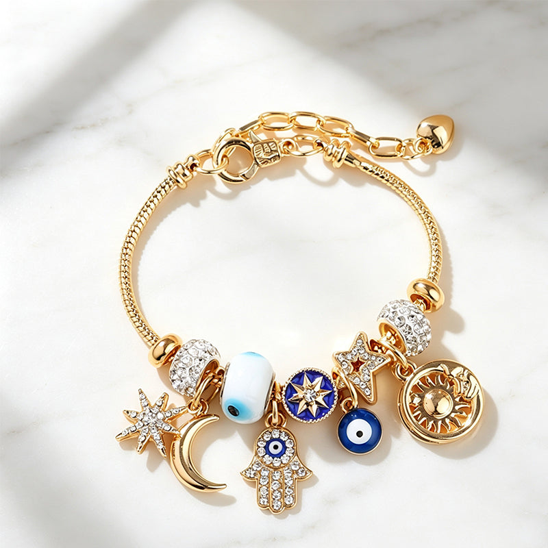 Armband mit Sonne-Mond-Anhänger „Celestial“