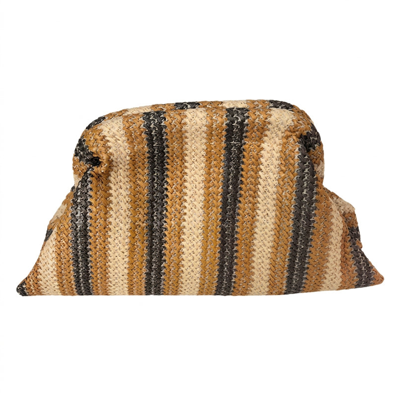 Gestreifte Damen-Clutch aus gewebtem Material
