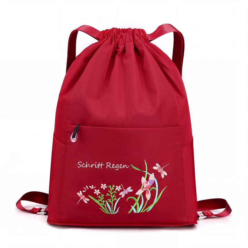Vintage-Faltbarer Kordelzug-Rucksack für Damen