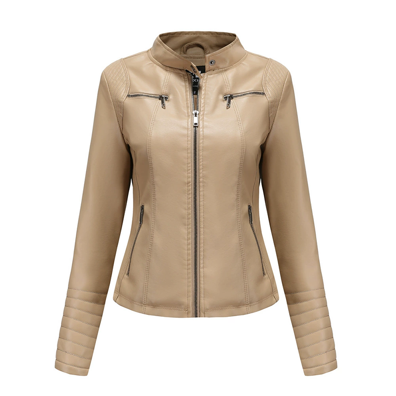 🧥 50 % RABATT | Markanter Moto-Look für jeden Tag – Damen Kunstlederjacke mit Reißverschluss