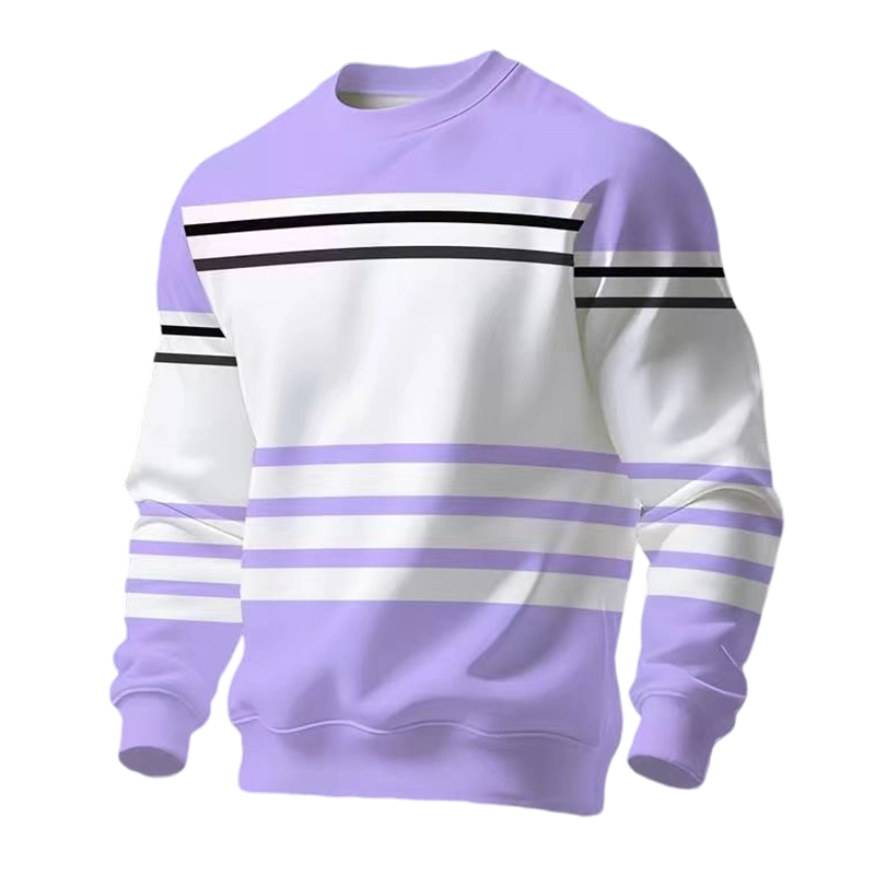 💞 Über 100.000 verkauft – der beliebteste Hit – jetzt zum halben Preis !Gestreiftes Colorblock-Langarm-Sweatshirt für Herren