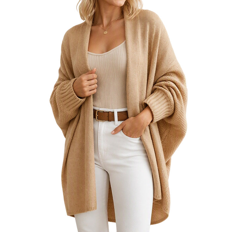 Weit geschnittene Strickjacke für Damen