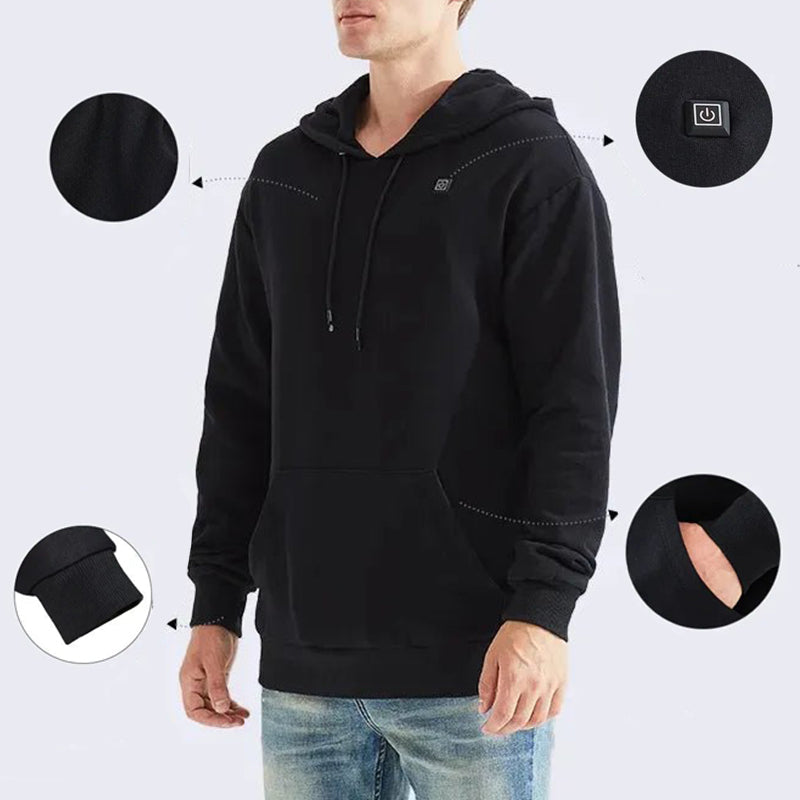 Gluschwein - Beheiztes Kapuzen-Sweatshirt mit USB-Stromversorgung
