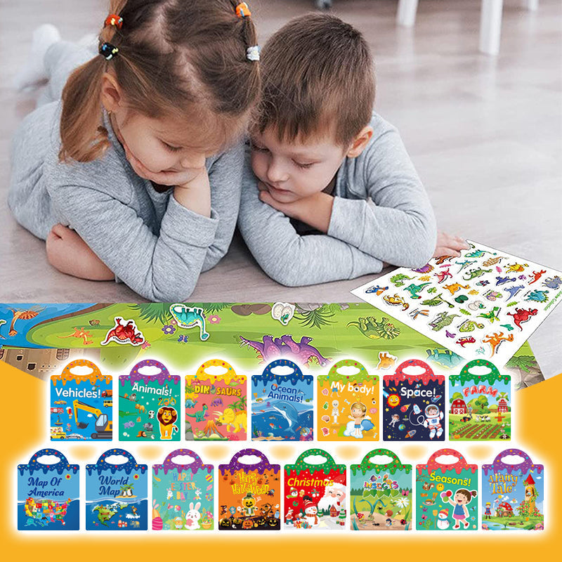 Gluschwein - Wasserfestes Umweltfreundliches Pädagogisches Stickerbuch für Kinder