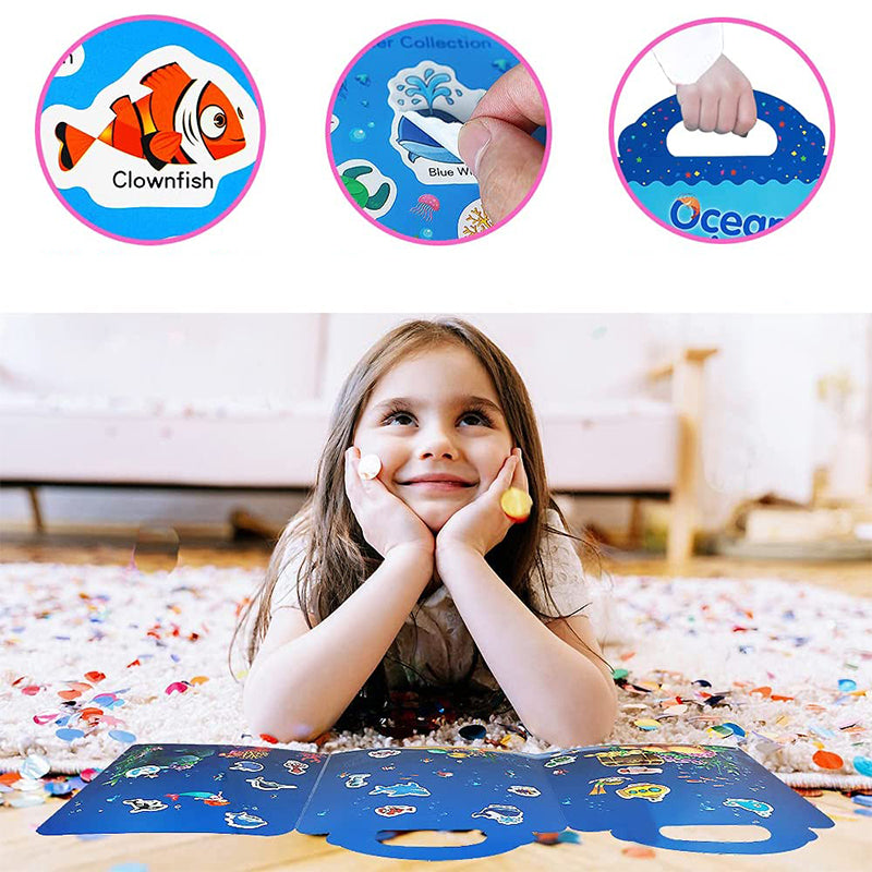 Gluschwein - Wasserfestes Umweltfreundliches Pädagogisches Stickerbuch für Kinder