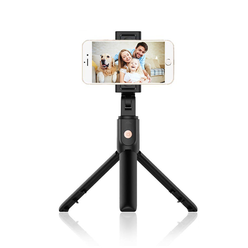 Gluschwein - Selfie-Stick mit Bluetooth-Fernbedienung K10 [Standard] schwarz