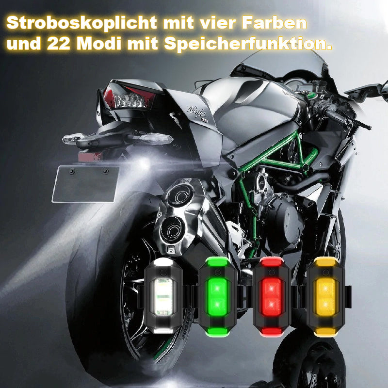 Gluschwein - 4 Farben LED-Flugzeugblitzlichter und USB-Aufladung