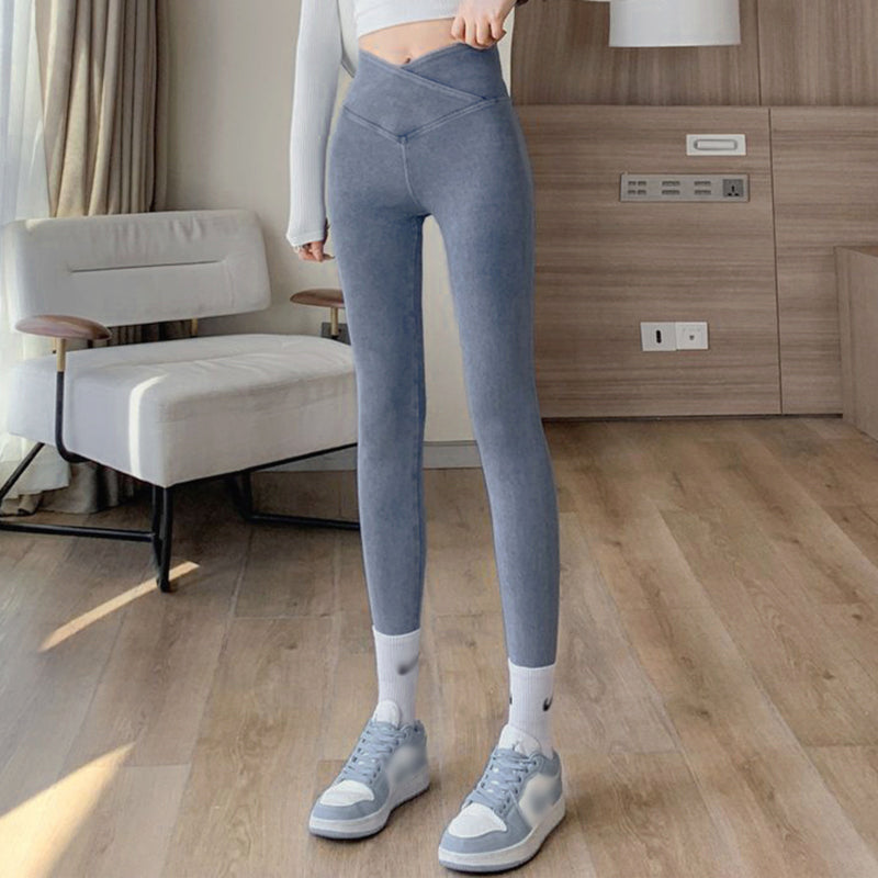 Gluschwein - Elastische Denim-Leggings mit hohem Po-Lifting