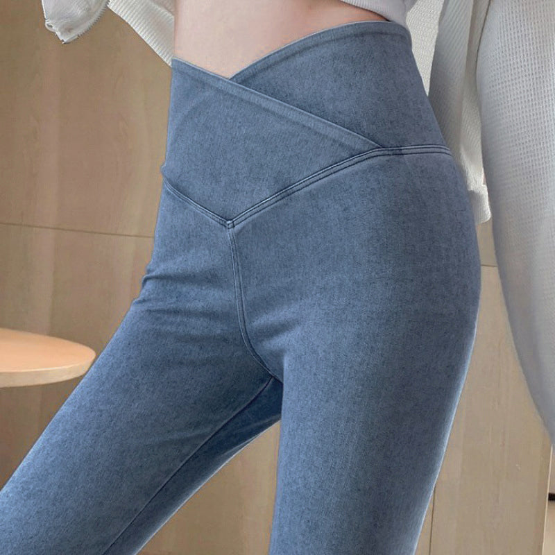 Gluschwein - Elastische Denim-Leggings mit hohem Po-Lifting