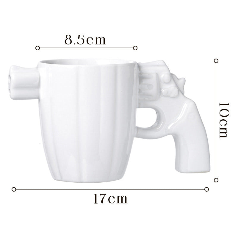 GunMug | Taza de café creativa y novedosa con empuñadura de revólver