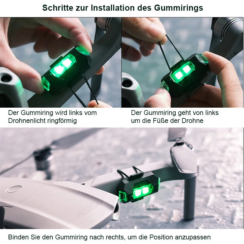 Gluschwein - 4 Farben LED-Flugzeugblitzlichter und USB-Aufladung