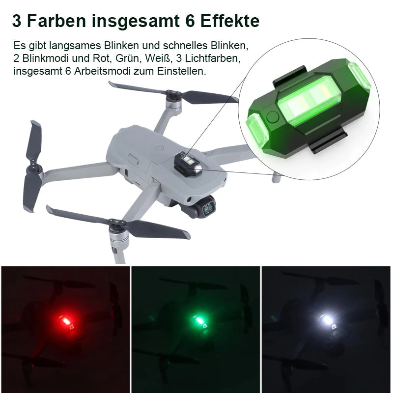 Gluschwein - 4 Farben LED-Flugzeugblitzlichter und USB-Aufladung