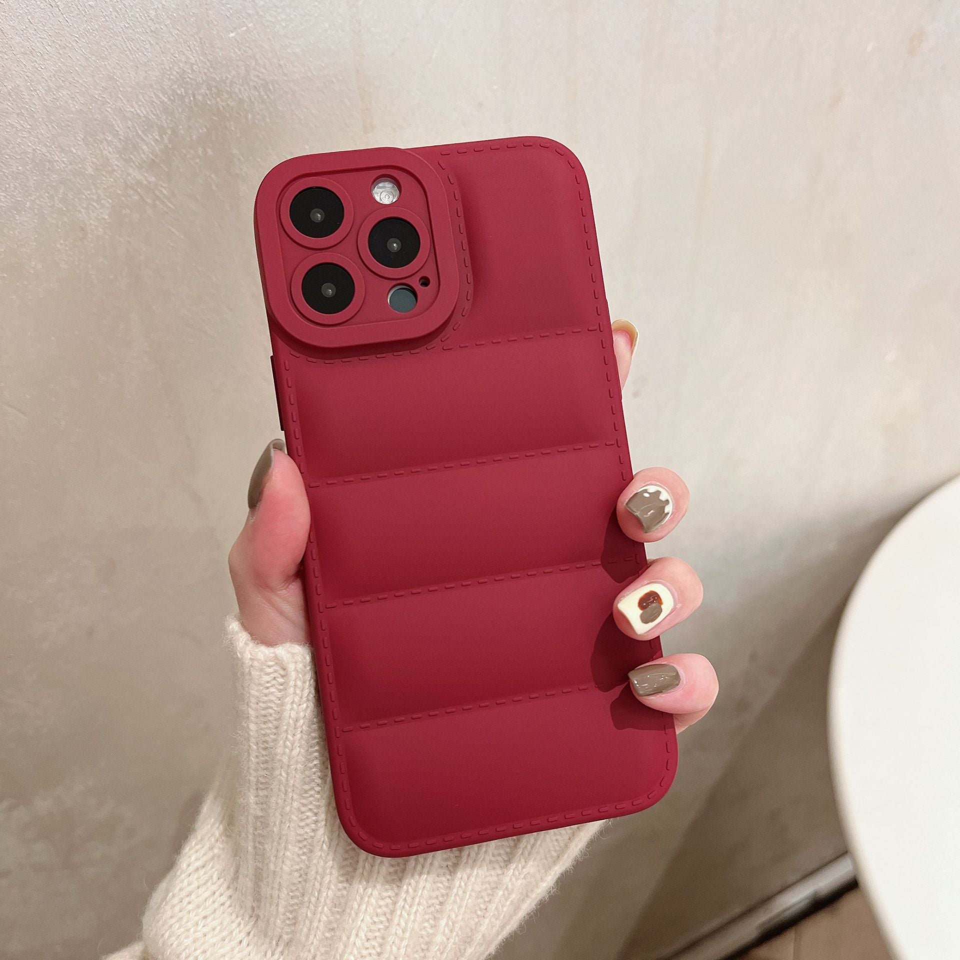 Gluschwein - Daunenjacke Silikon iPhone Fall Rot