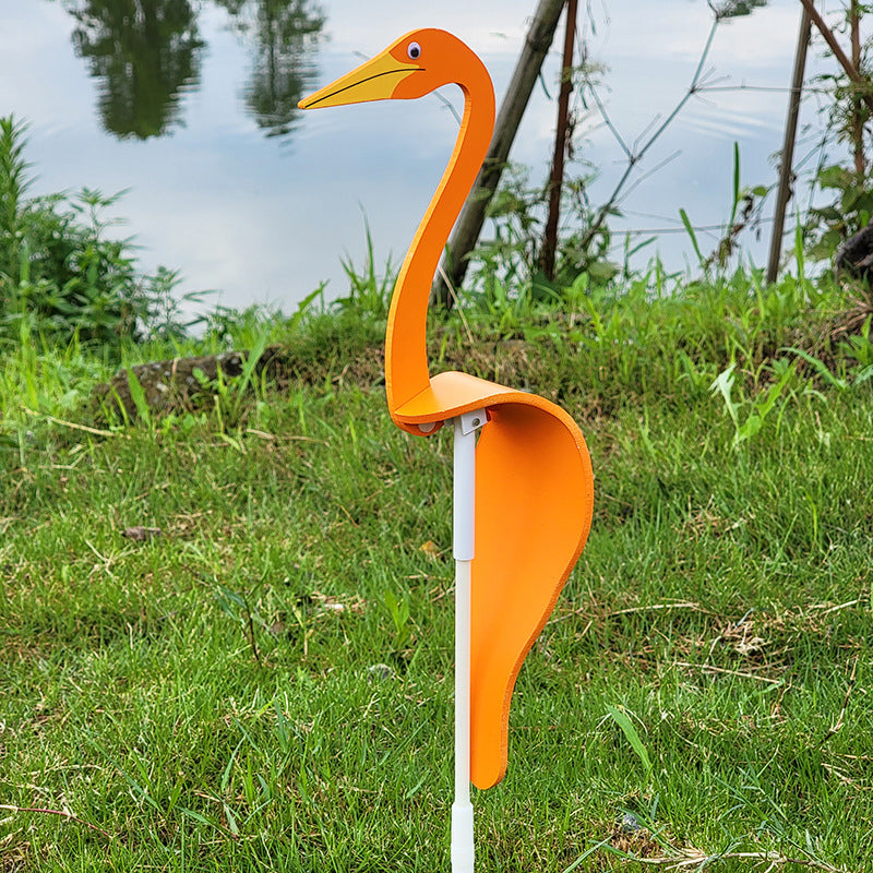 Gluschwein - Wirbelvögel-Gartendekoration orange