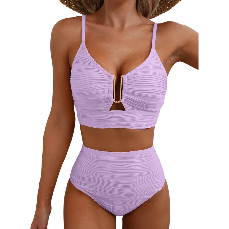 💥Strand-Hit✨Damen Push-Up Bikini mit hoher Taille
