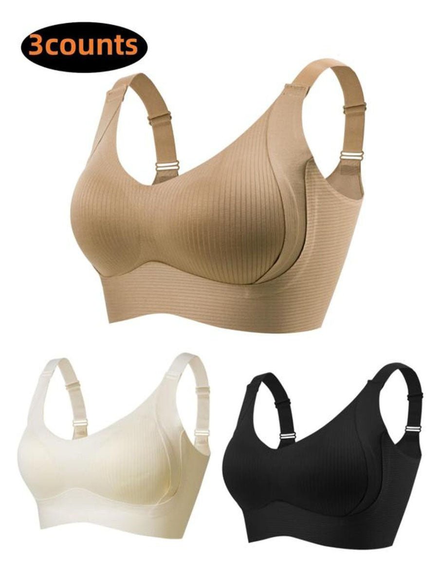 Gluschwein - 🔥50% Rabatt für begrenzte Zeit💕Gerippter Push-up-BH für Frauen, verstellbar, kabellos