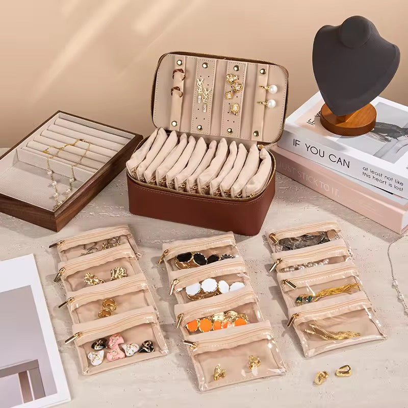 Gluschwein - Jewellery Case - Schmuck-Reisebox mit 12 Samtbeuteln – Verknötungsfrei