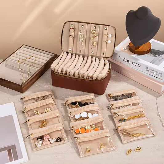 Gluschwein - Jewellery Case - Schmuck-Reisebox mit 12 Samtbeuteln – Verknötungsfrei