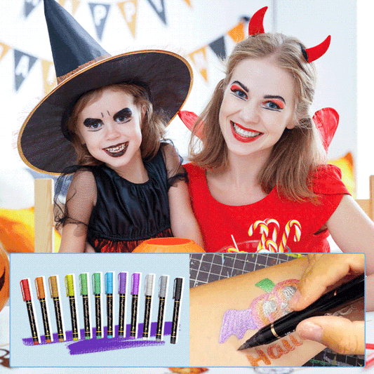 SkinArt - Stifte für Body Art — Kreativer Spaß zu Halloween & Party [10er-Set]