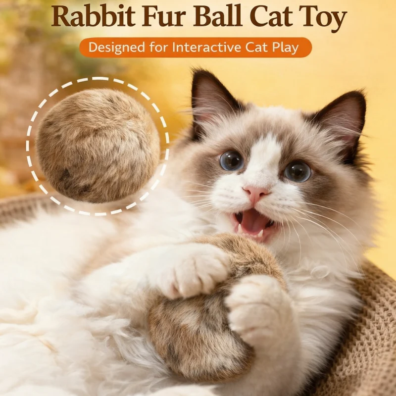 Gluschwein - Fur Ball - Weicher, flauschiger Katzenball