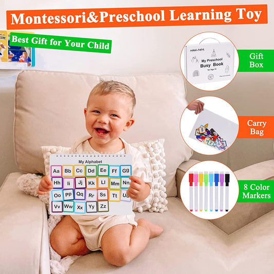 Gluschwein - Busy Book - Montessori-Lernbuch | Lernordner für Vorschulkinder mit 30 Themen
