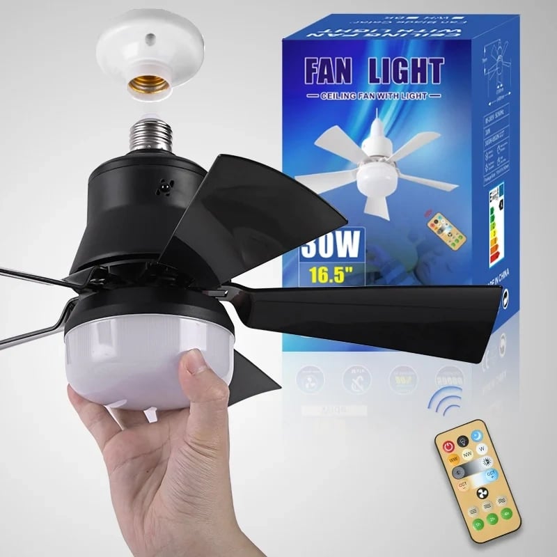 Gluschwein - 🔥50% Rabatt🔥 2-IN-1 TRAGBARE DECKENVENTILATOR & LICHT mit Fernbedienung