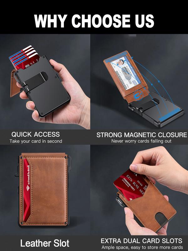 Gluschwein - 💼49% RABATT! 🛡️ Schlankes Herren-Portemonnaie mit RFID-Schutz – Kartenfächer, Münzfach & Aluminium-Geldklammer 💳