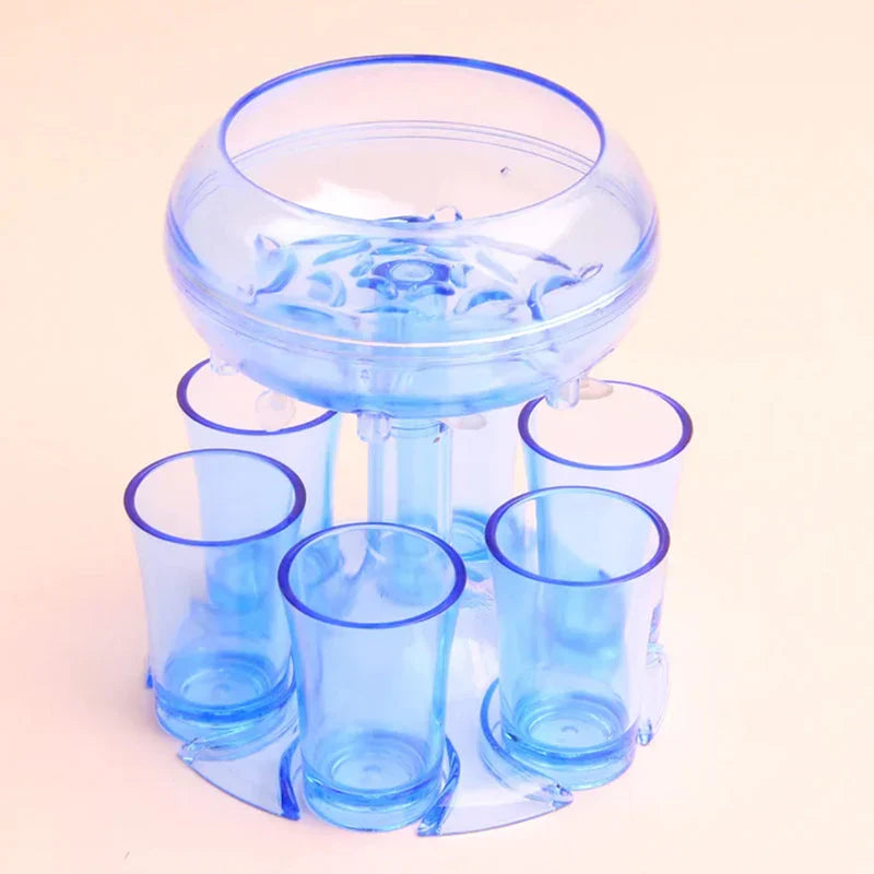 Gluschwein - 6 Schnapsglasspender und Halter blau plus