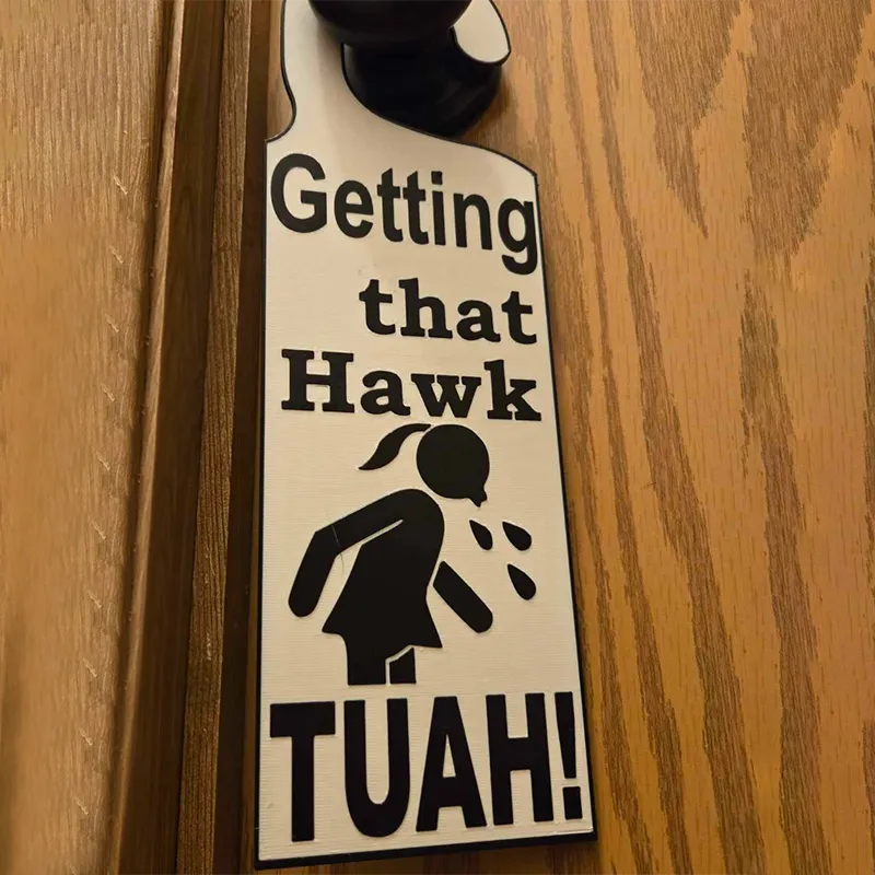 Gluschwein - Hawk Tuah Türschild